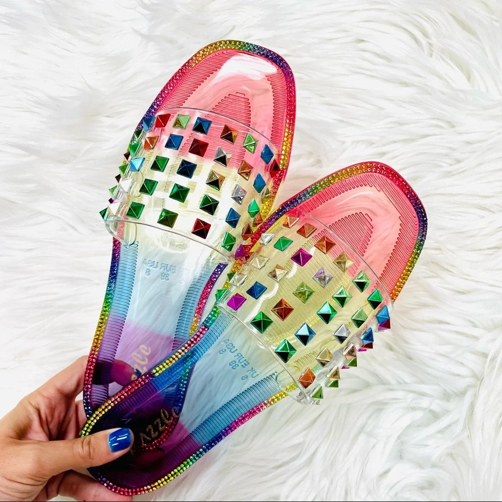 Multi clear studded sandal - Picture 2 of 7